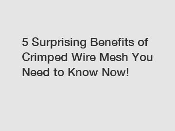 5 Surprising Benefits of Crimped Wire Mesh You Need to Know Now!