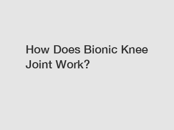 How Does Bionic Knee Joint Work?