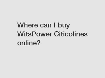 Where can I buy WitsPower Citicolines online?