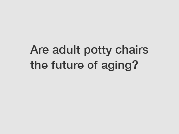 Are adult potty chairs the future of aging?