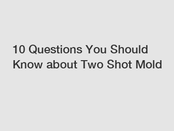10 Questions You Should Know about Two Shot Mold