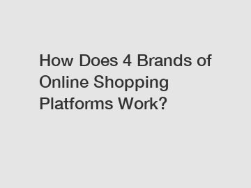 How Does 4 Brands of Online Shopping Platforms Work?