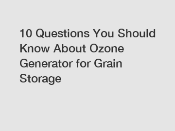 10 Questions You Should Know About Ozone Generator for Grain Storage