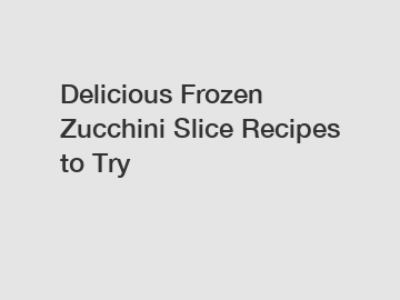 Delicious Frozen Zucchini Slice Recipes to Try
