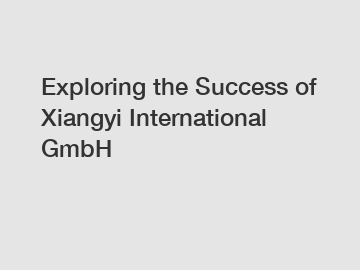 Exploring the Success of Xiangyi International GmbH