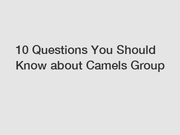 10 Questions You Should Know about Camels Group