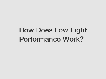 How Does Low Light Performance Work?