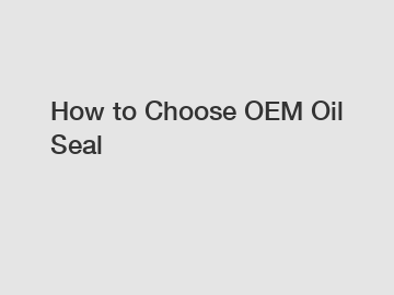 How to Choose OEM Oil Seal