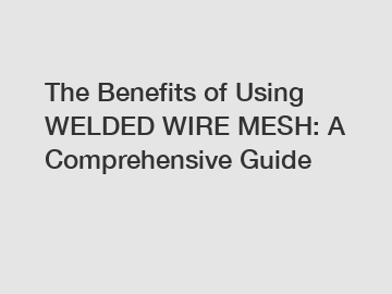 The Benefits of Using WELDED WIRE MESH: A Comprehensive Guide
