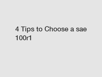 4 Tips to Choose a sae 100r1