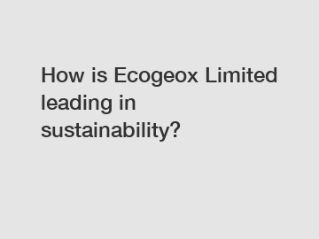 How is Ecogeox Limited leading in sustainability?