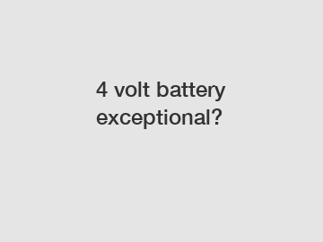 4 volt battery exceptional?