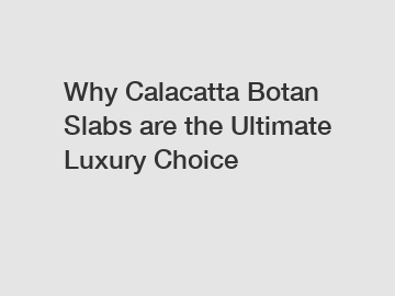 Why Calacatta Botan Slabs are the Ultimate Luxury Choice