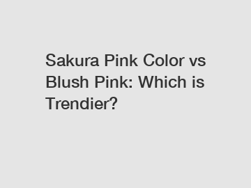 Sakura Pink Color vs Blush Pink: Which is Trendier?