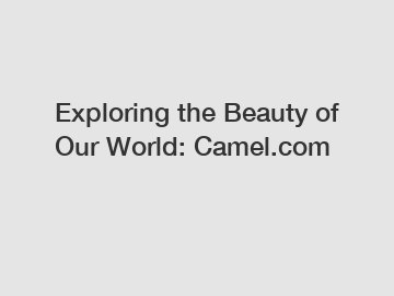 Exploring the Beauty of Our World: Camel.com