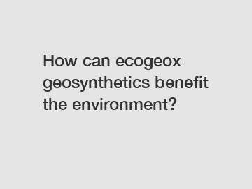 How can ecogeox geosynthetics benefit the environment?