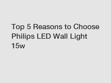 Top 5 Reasons to Choose Philips LED Wall Light 15w