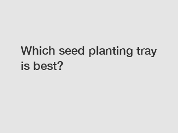 Which seed planting tray is best?