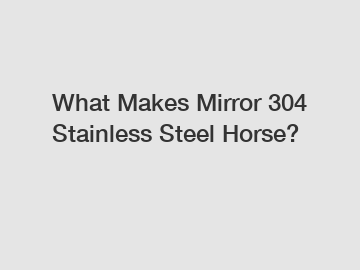 What Makes Mirror 304 Stainless Steel Horse?