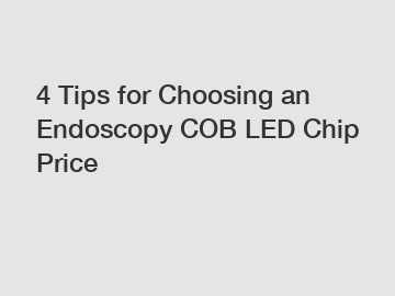 4 Tips for Choosing an Endoscopy COB LED Chip Price 4 Tips for Choosing an Endoscopy COB LED Chip Price