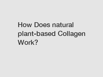 How Does natural plant-based Collagen Work?