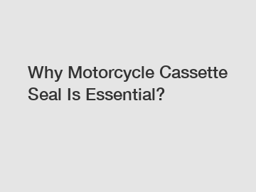 Why Motorcycle Cassette Seal Is Essential?