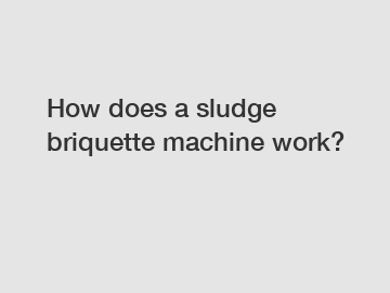 How does a sludge briquette machine work?