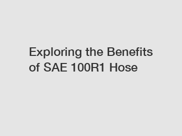 Exploring the Benefits of SAE 100R1 Hose