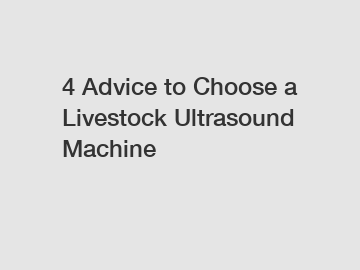 4 Advice to Choose a Livestock Ultrasound Machine