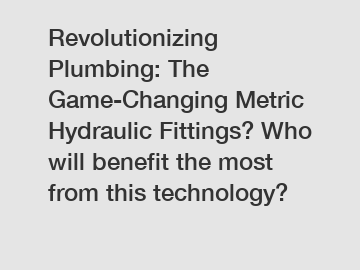 Revolutionizing Plumbing: The Game-Changing Metric Hydraulic Fittings? Who will benefit the most from this technology?
