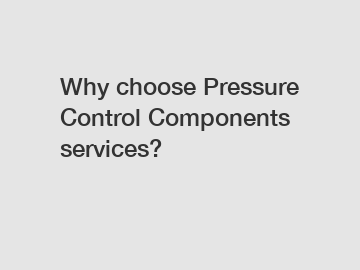 Why choose Pressure Control Components services?