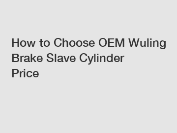 How to Choose OEM Wuling Brake Slave Cylinder Price