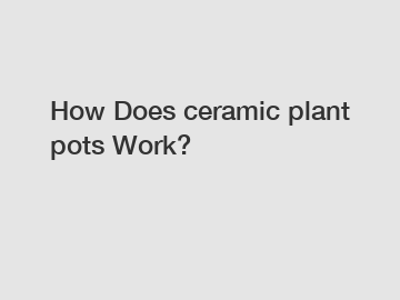 How Does ceramic plant pots Work?