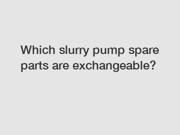 Which slurry pump spare parts are exchangeable?
