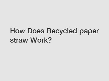 How Does Recycled paper straw Work?