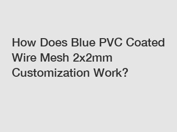 How Does Blue PVC Coated Wire Mesh 2x2mm Customization Work?