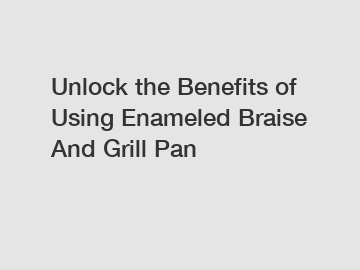 Unlock the Benefits of Using Enameled Braise And Grill Pan