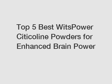 Top 5 Best WitsPower Citicoline Powders for Enhanced Brain Power