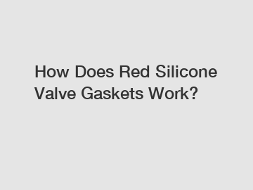 How Does Red Silicone Valve Gaskets Work?