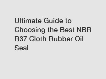 Ultimate Guide to Choosing the Best NBR R37 Cloth Rubber Oil Seal