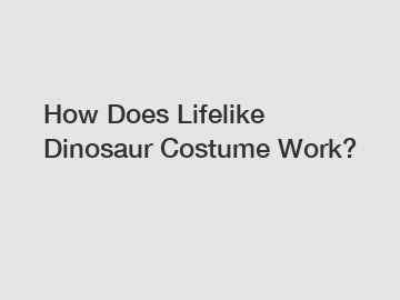 How Does Lifelike Dinosaur Costume Work?