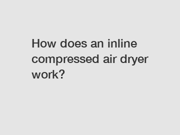 How does an inline compressed air dryer work?