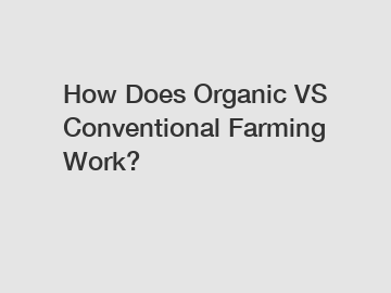 How Does Organic VS Conventional Farming Work?