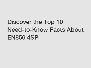 Discover the Top 10 Need-to-Know Facts About EN856 4SP