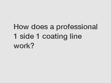 How does a professional 1 side 1 coating line work?