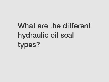 What are the different hydraulic oil seal types?