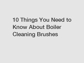 10 Things You Need to Know About Boiler Cleaning Brushes