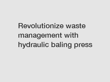 Revolutionize waste management with hydraulic baling press