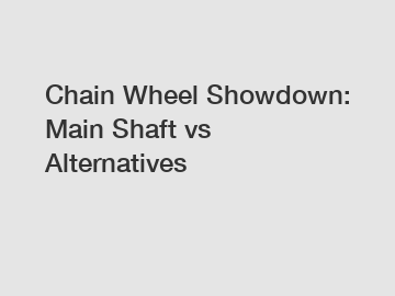 Chain Wheel Showdown: Main Shaft vs Alternatives