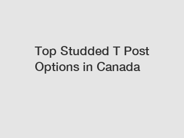 Top Studded T Post Options in Canada